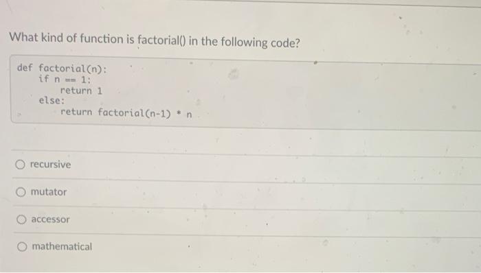 Solved In the following code snippet, x=multiply(2,5) what | Chegg.com
