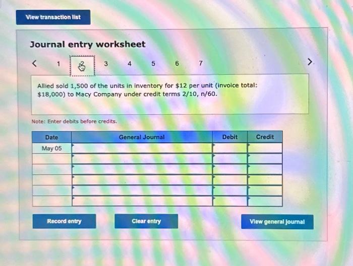 Solved Journal entry worksheet 1Journal entry worksheet 1 7 | Chegg.com
