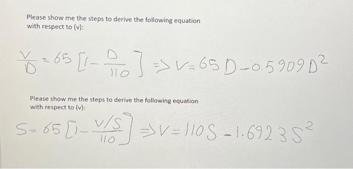 Solved Please show me the steps to derive the following | Chegg.com