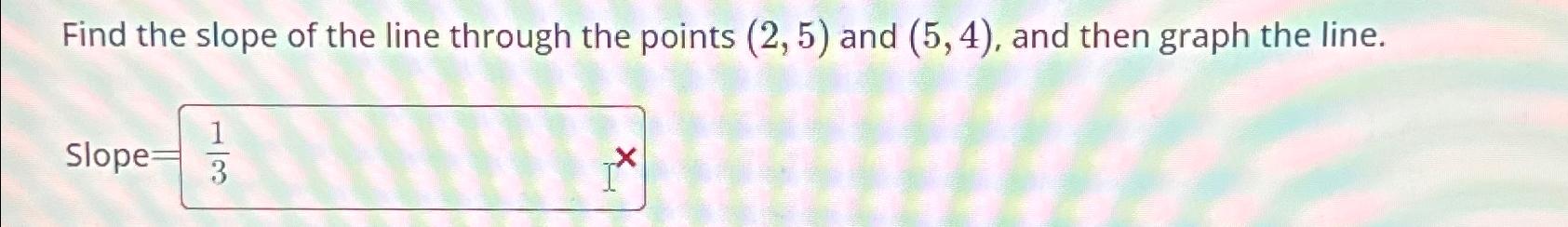 graph a line with a slope of 2 5