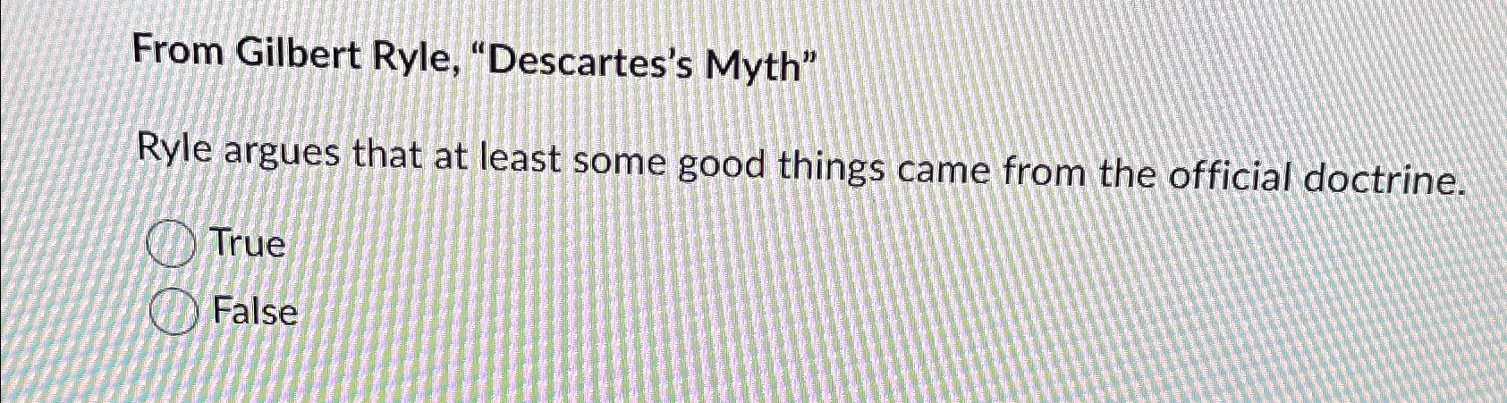 Solved From Gilbert Ryle, 