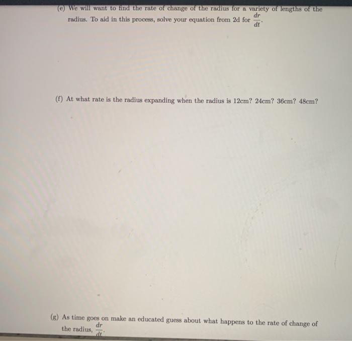 Solved (2) (Related Rates) A spherical balloon is being | Chegg.com