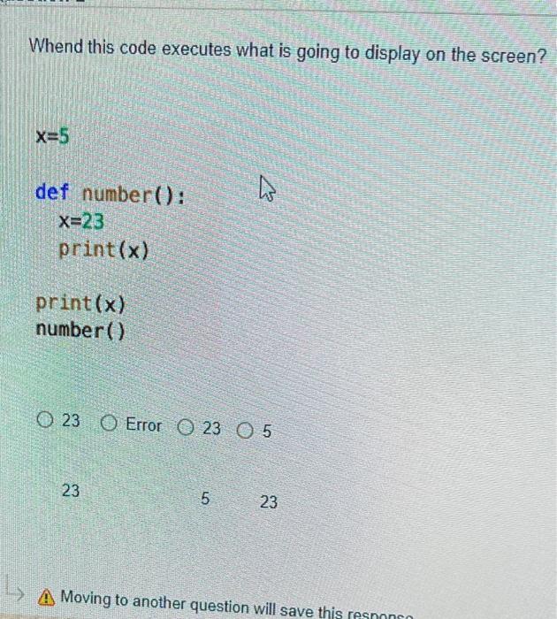 Solved Whend this code executes what is going to display on | Chegg.com