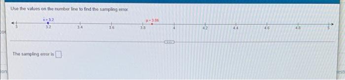 Solved Use the values on the number line to find the | Chegg.com