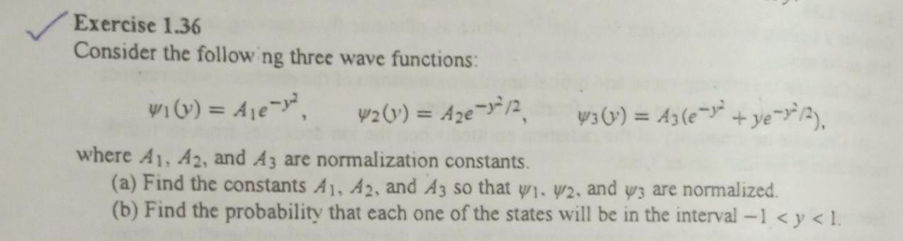 Solved Exercise 1.36 Consider the following three wave | Chegg.com
