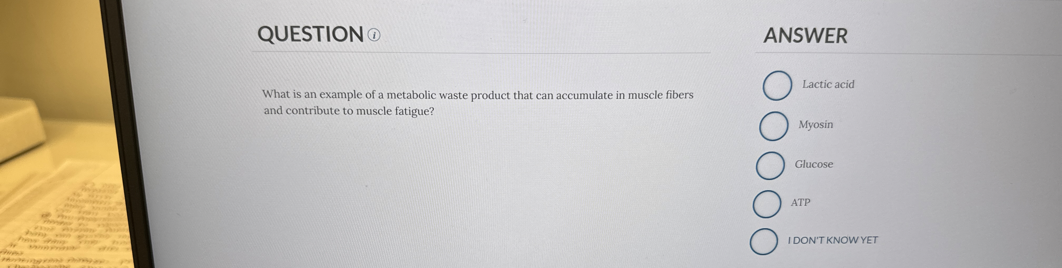 Solved QUESTIONWhat is an example of a metabolic waste
