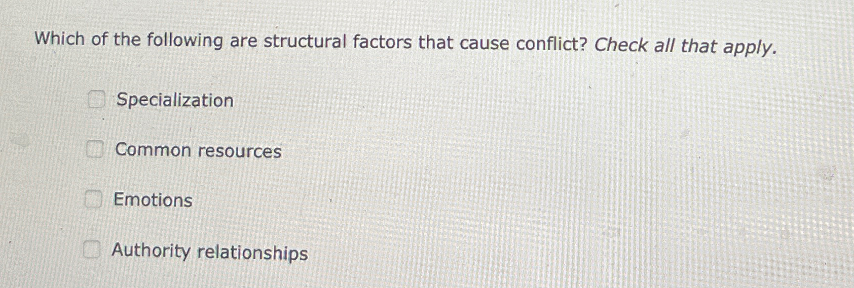 Solved Which of the following are structural factors that | Chegg.com