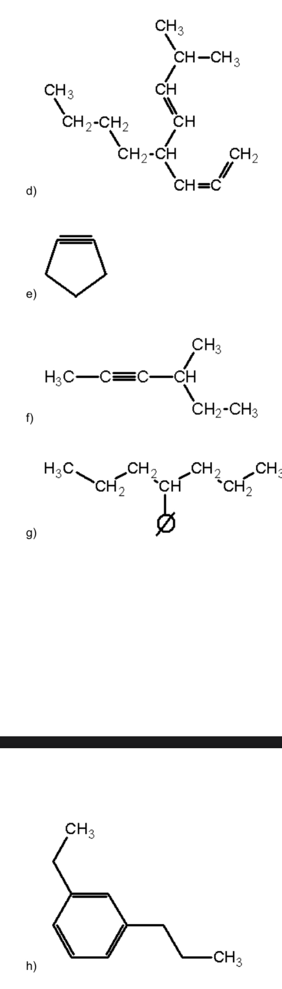 Solved Name the following molecules. | Chegg.com