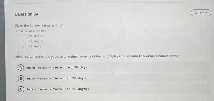 Solved Question 33 2 Points Code Example 9-1 struct Product | Chegg.com