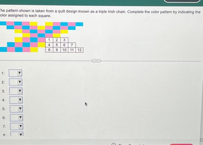 Solved The pattern shown is taken from a quilt design known | Chegg.com