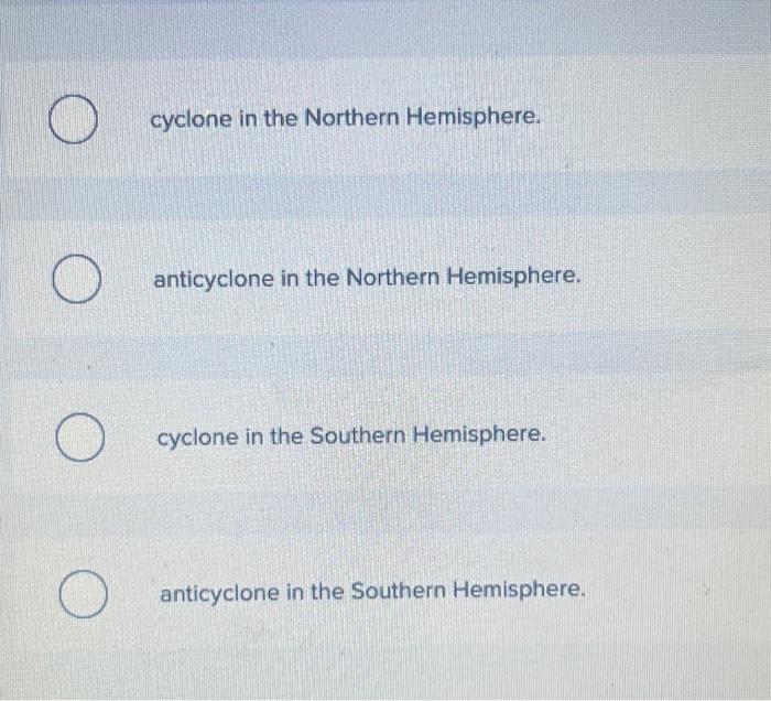 Solved This diagram features a(n) cyclone in the Northern | Chegg.com