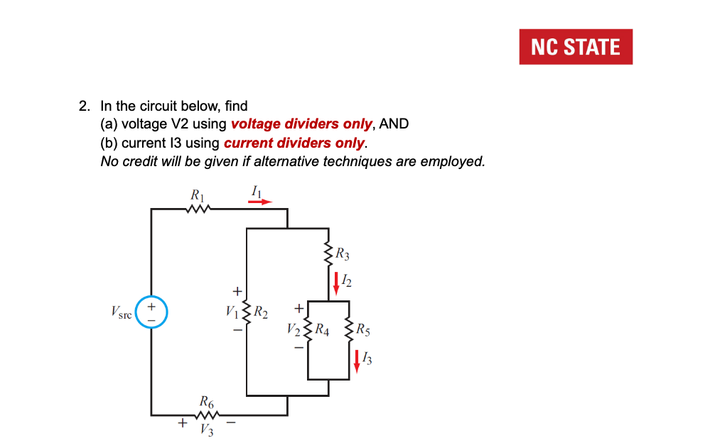 Solved 2. ﻿In the circuit below, find(a) ﻿voltage V2 ﻿using | Chegg.com
