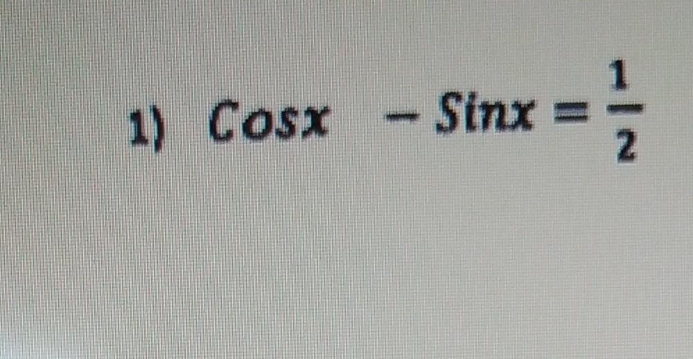 Solved 1) Cosx - Sina | Chegg.com