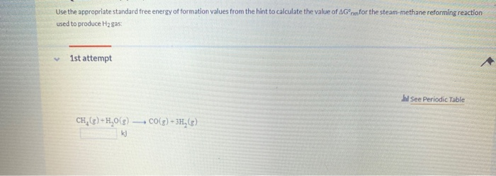 Solved Use the appropriate standard free energy of formation | Chegg.com