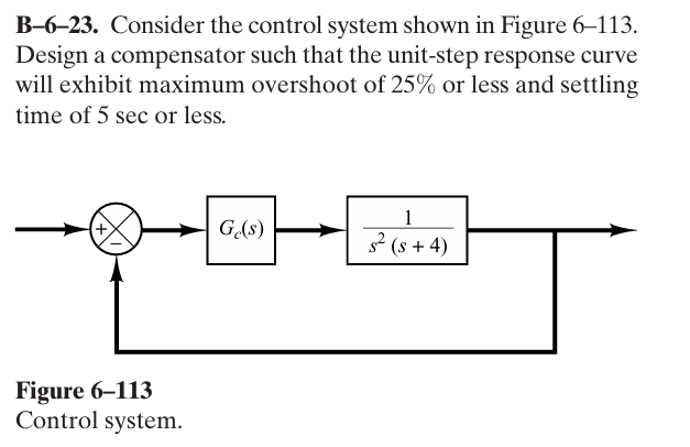 Solved B-6-23. ﻿Consider the control system shown in Figure | Chegg.com