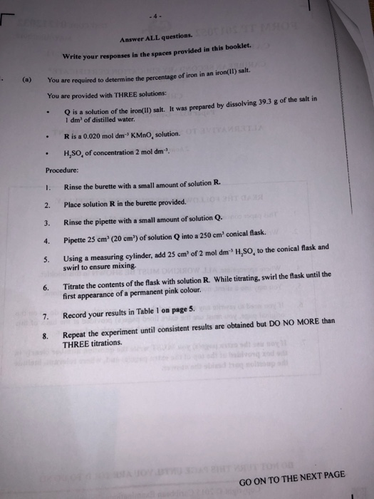 Solved Answer ALL questions.DE Write your responses in the | Chegg.com