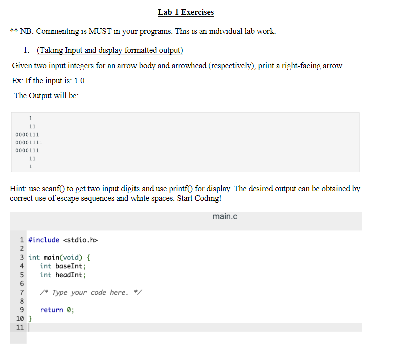Solved )** NB: Commenting is MUST in your programs. This is | Chegg.com