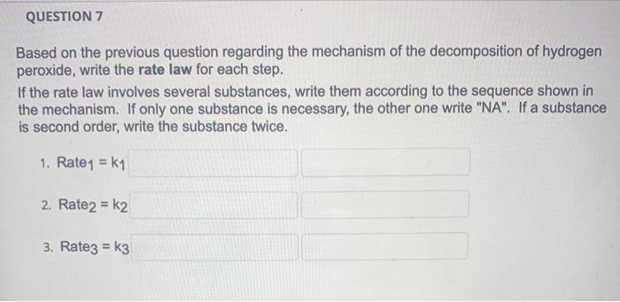 Solved The mechanism below is proposed for the decomposition | Chegg.com