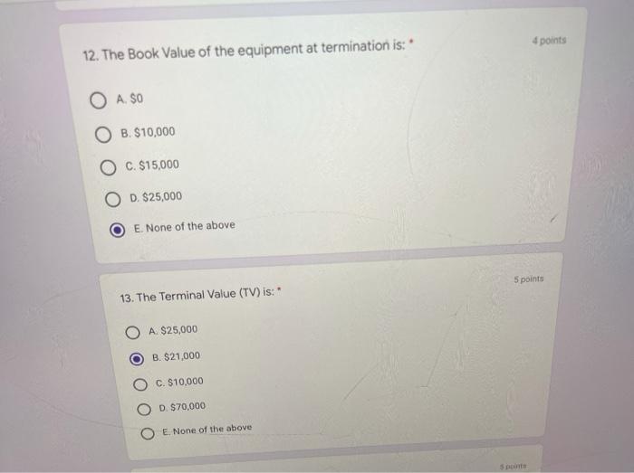 Solved Use the following data to answer Questions 1 through | Chegg.com