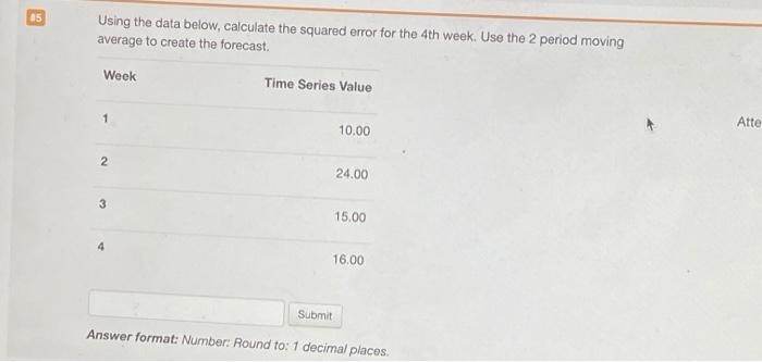 Solved 15 Using the data below, calculate the squared error | Chegg.com