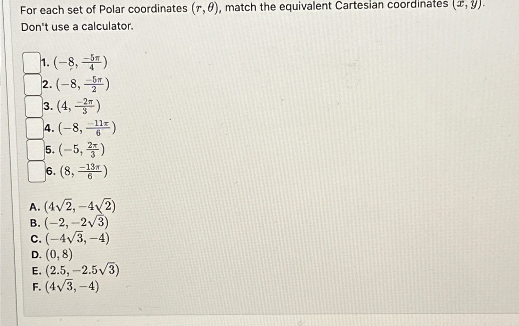 Polar to online cartesian calculator