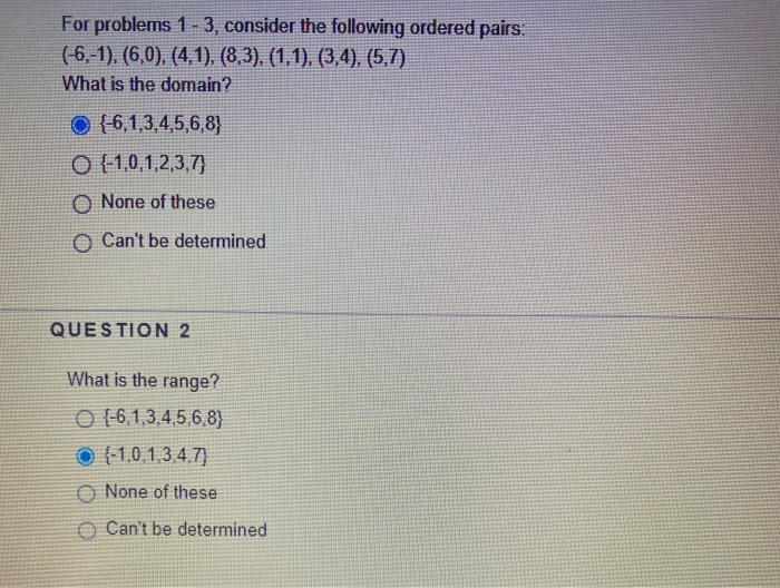 Solved For problems 1 - 3, consider the following ordered | Chegg.com