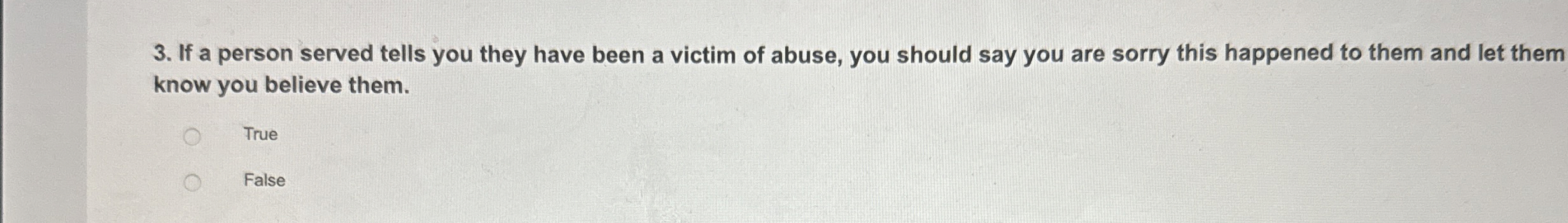 Solved If a person served tells you they have been a victim | Chegg.com