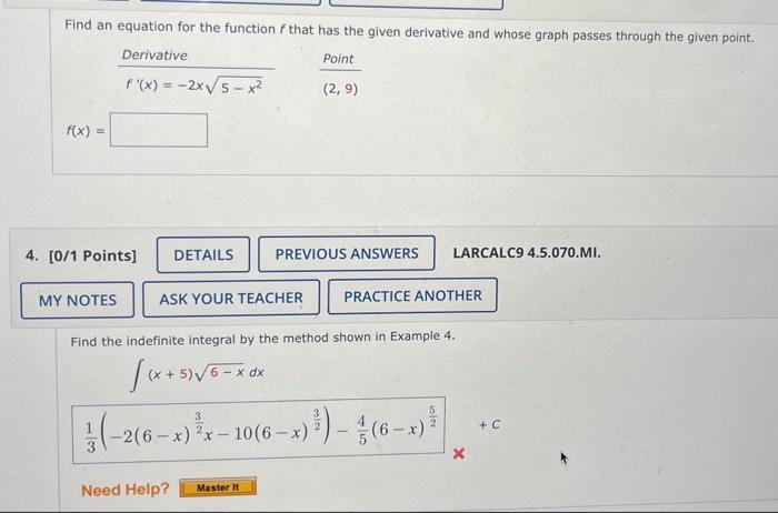 Solved Find An Equation For The Function F That Has The