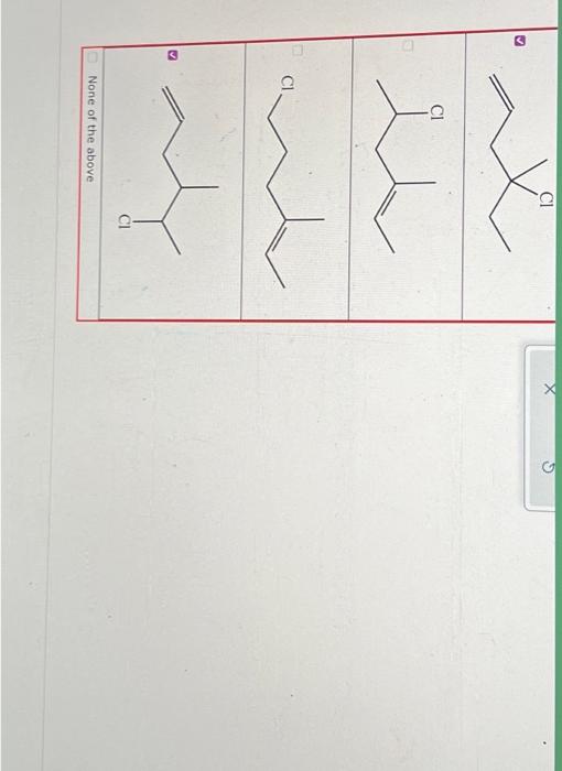 Solved Select The Major Product Formed When The Following Chegg Com