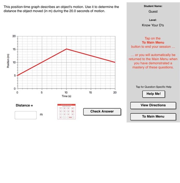 Solved This Position Time Graph Describes An Object 8541