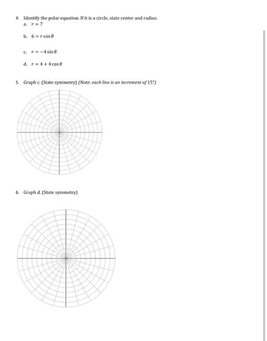 Solved 1. Plot the following polar coordinates. 2. Give 3 | Chegg.com