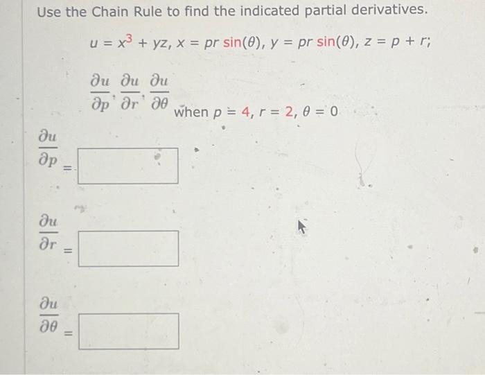 Solved Use the Chain Rule to find the indicated partial | Chegg.com