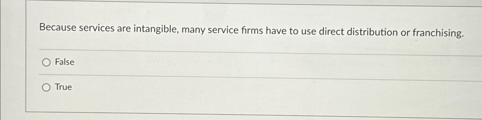 Solved Because services are intangible, many service firms | Chegg.com