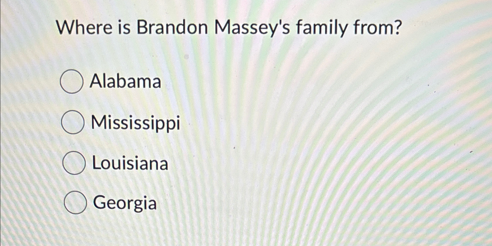 Solved Where is Brandon Massey's family | Chegg.com