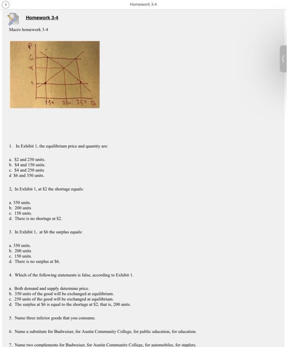 homework and practice 3 4