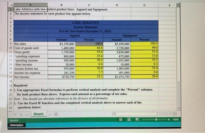 Solved 1. Use Vertical Analysis To Compare Profitability BB | Chegg.com