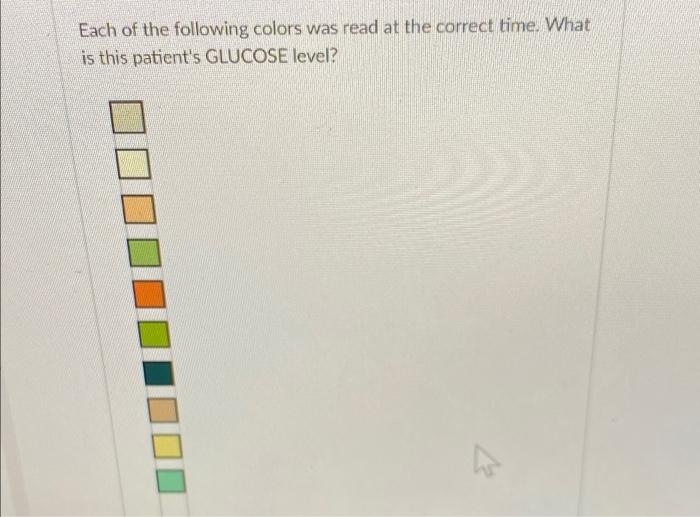 Solved Each of the following colors was read at the correct | Chegg.com