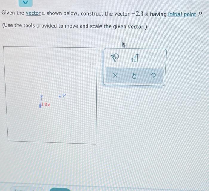 Solved Given the vector a shown below, construct the vector | Chegg.com