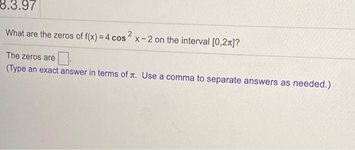 Solved Solve the equation on the interval 0 so