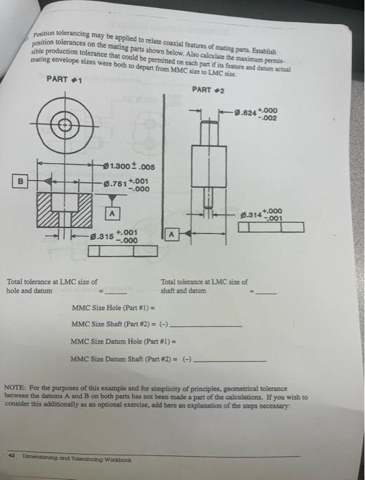 4. position tolerancing may be applied to relate | Chegg.com