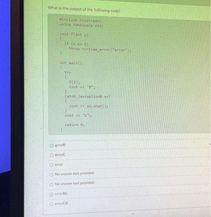 Solved What Is The Output Of The Following Code? Hinclude | Chegg.com