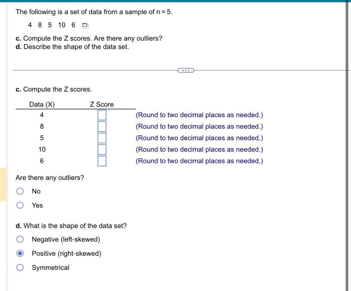 Solved The following is a set of data from a sample of | Chegg.com