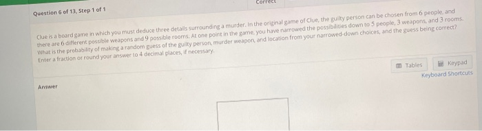 Question 6 Of 13 Step 1 Of 1 Clue Is A Board Game In Chegg Com