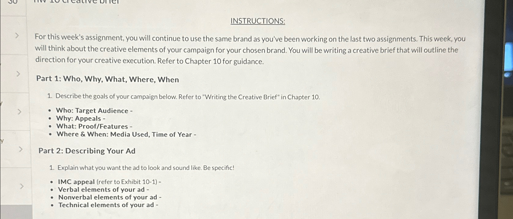 Solved INSTRUCTIONS:For this week's assignment, you will | Chegg.com
