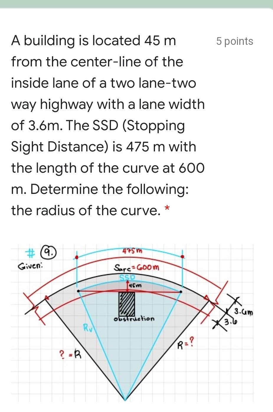 Solved 5 points A building is located 45 m from the | Chegg.com