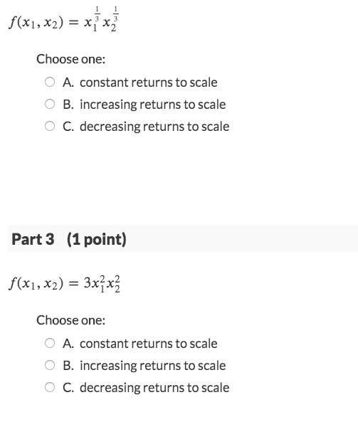 increasing decreasing and constant returns to scale