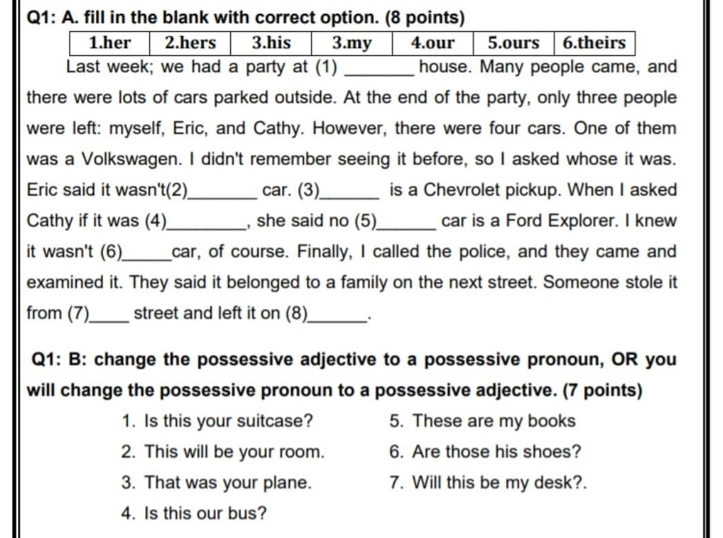 It's a filling the blank worksheet and I always have trouble with these. 