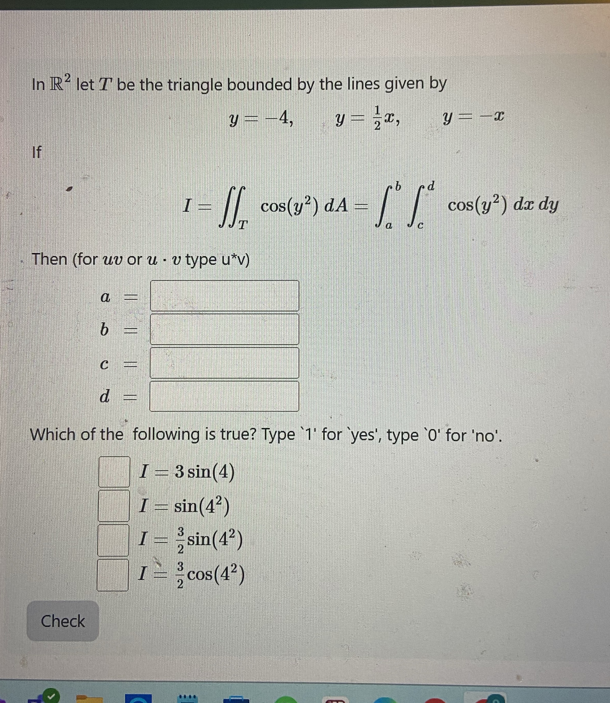 Solved In R2 ﻿let T ﻿be the triangle bounded by the lines | Chegg.com