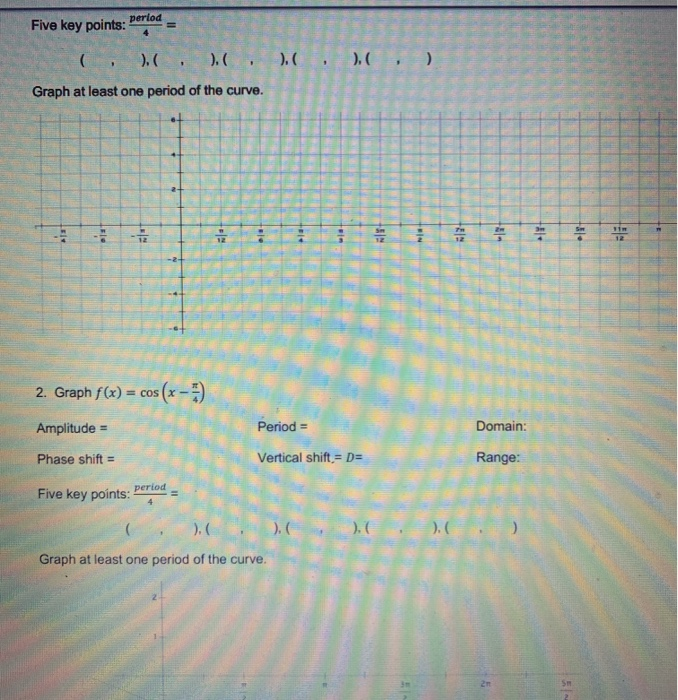 Solved 172 PreCalculus Trigonometry Graphing Trigonometric | Chegg.com