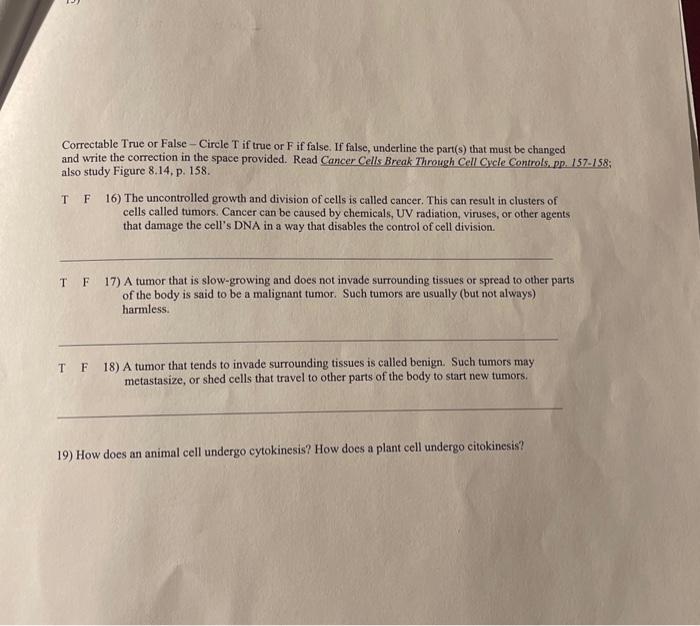 Solved Correctable True Or False - Circle T If True Or F If | Chegg.com